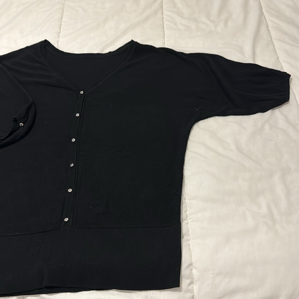 White House Black Market Black Sweater Top